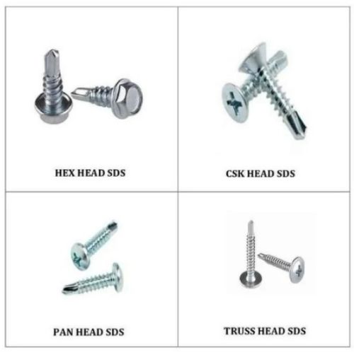 Silver Stainless Steel Self Drilling Screw, Size : 13 TO 75 MM