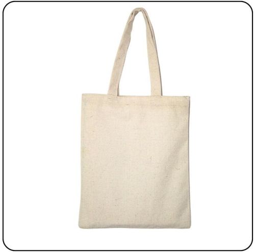 Prasan India Cotton Plain Standard Tote Bag, For Daliy, Shopping, Advertising