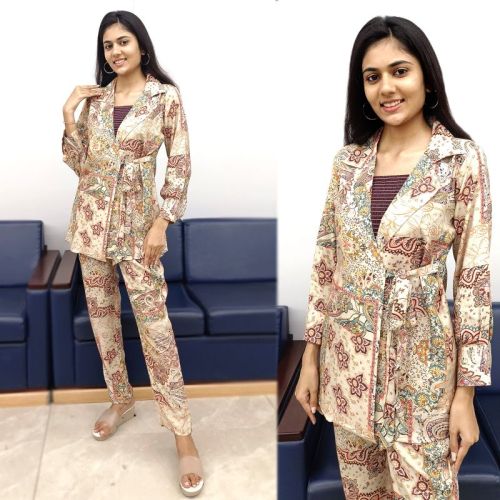 Printed Co-Ord Set, Size : L