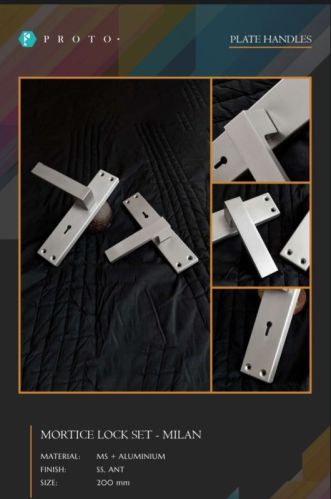 Milan Mortise Door Lock Set, Size : 200MM