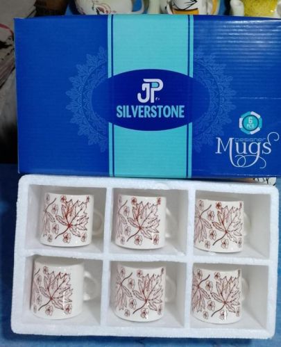 JP Flora Hand Painted Silver Stone Cup