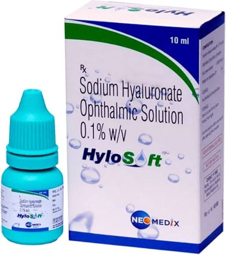 Hylosoft Sodium Hyaluronate Ophthalmic Solution, Packaging Type : Plastic Bottles