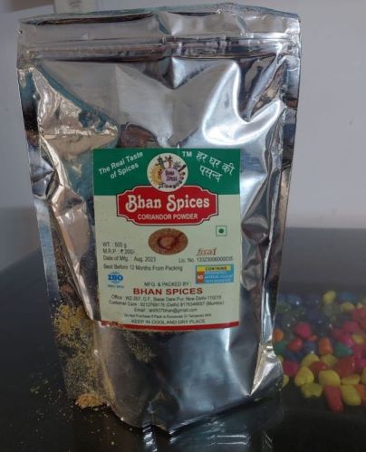 Bhan Spices Coriander Powder, For Cooking, Packaging Size : 500gm