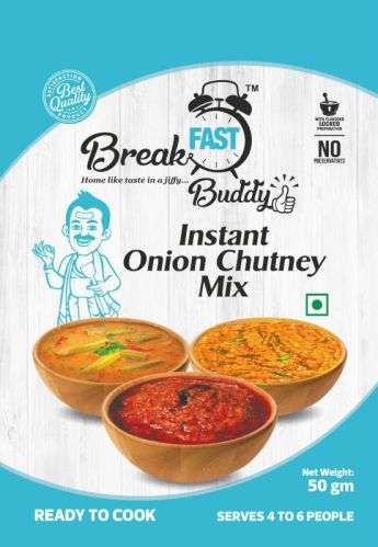 Breakfast Buddy Instant Onion Chutney Mix, Packaging Size : 50gm