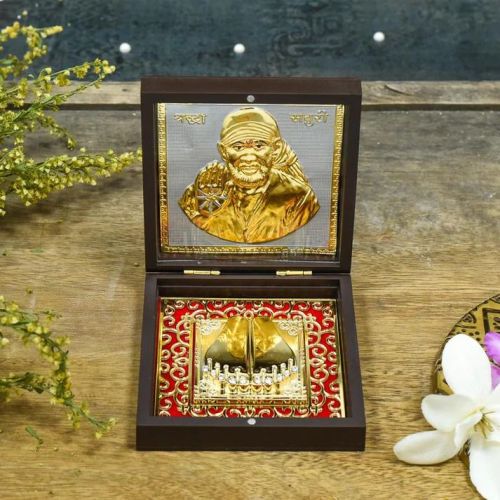 999 Silver Gods Sai Baba Ji Charan Paduka Momento With Natural Fragrance.