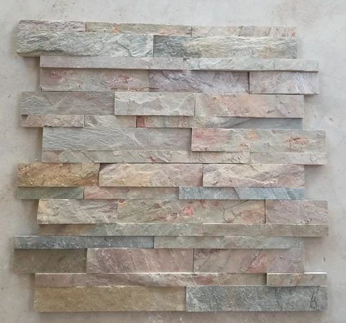 Multicolor Rectangular 20mm Stone Wall Panel, Packaging Type : Cartoon Box