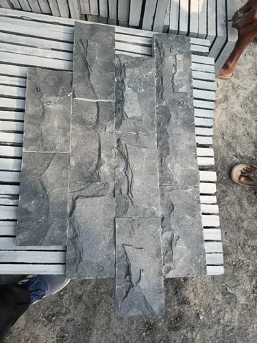 Rectangle PU Black Stone Wall Panel