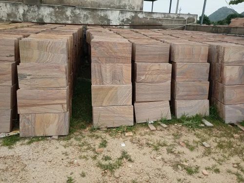 Teak Wood Sandstone Slab, Color : Multicolor