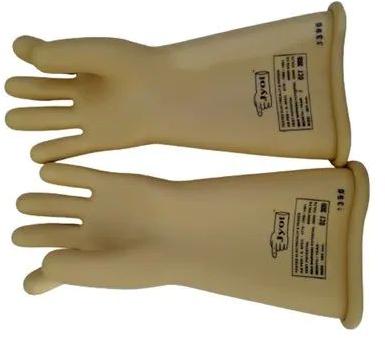 Plain Latex Shockproof Safety Gloves, Finger Type : Full Fingered