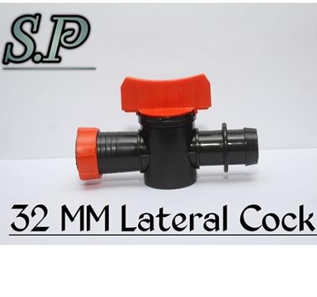 Black Plain Plastic 32mm Lateral Cock, For Flow Control, Industrial, Packaging Type : Packet