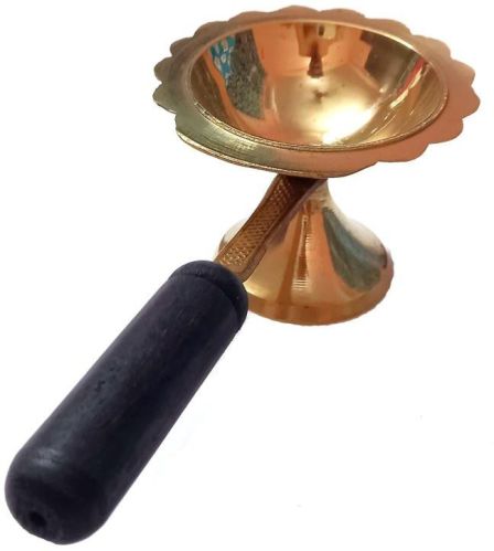 Brownish Round Coated Aluminium Camphor Holder