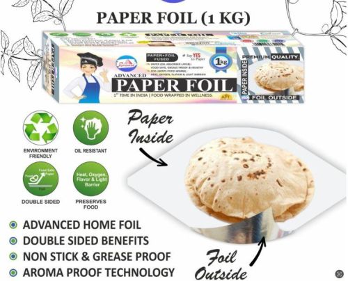 White Foil Paper, For Packing Food, Packaging Size : 20mtr