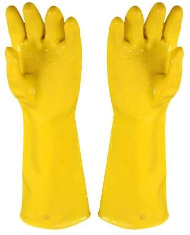 Atlas Plain PVC Altas Gloves, Color : Yellow