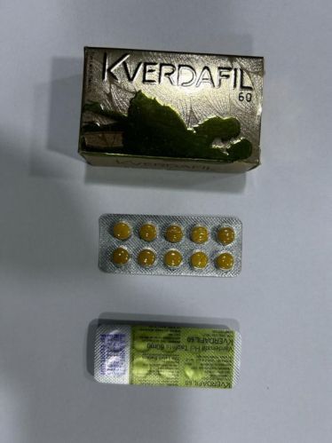 Kverdafil Vardenafil HCL 60mg Tablets, For Erectile Dysfunction, Packaging Type : Blister