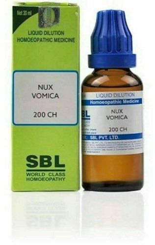 Liquid SBL Nux Vomica Dilution 200 CH, Packaging Size : 30ml