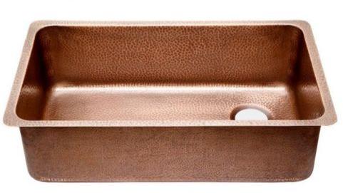 Brown GE 1603 Copper Kitchen Sink, Shape : Rectangular