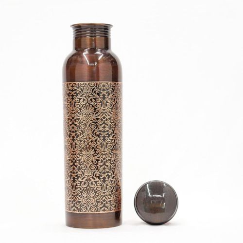 Brown Printed Copper Water Bottle, Packaging Type : Paper Box
