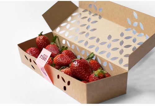 Rectangular Kraft Paper Fruit Packaging Box