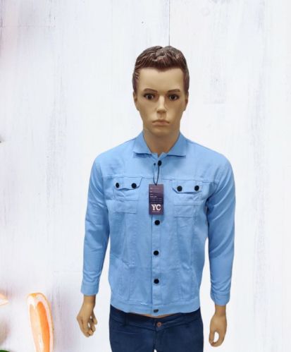 Plain Mens Cotton Drill Jacket, Occasion : Casual Wear