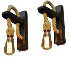 Acacia Wood Antique Wall Lamp, For Decoration, Specialities : Low Consumption