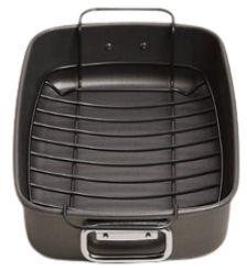 Black Iron Roasting Pan With Rack, For Home, Restaurant