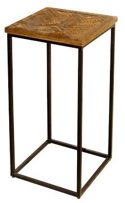 Natural Wood Plain Square Side Table, For Home, Size : L12.0 X W12.0 X H24.0 Inch