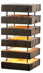 Natural Brown Plain Wooden Bedside Table Lamp, For Home Decor, Size : L6.0 X W6.0 X H12.0 Inch