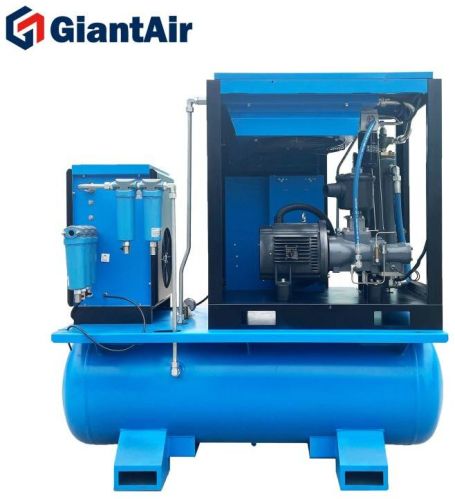 Steel Rotary Screw Air Compressors, Color : Blue