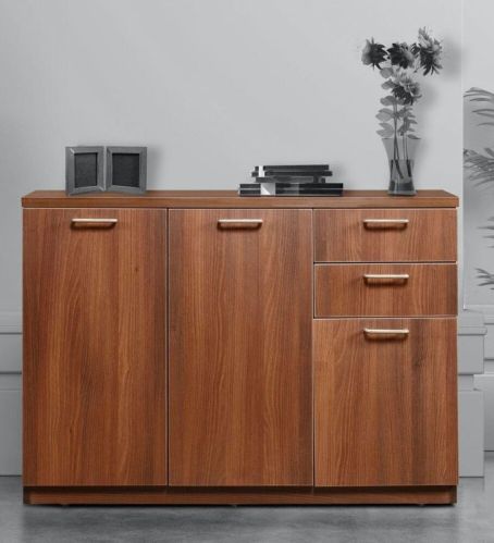 Brown Plain Polished Wooden Sideboard Buffet Table, Shape : Rectangular