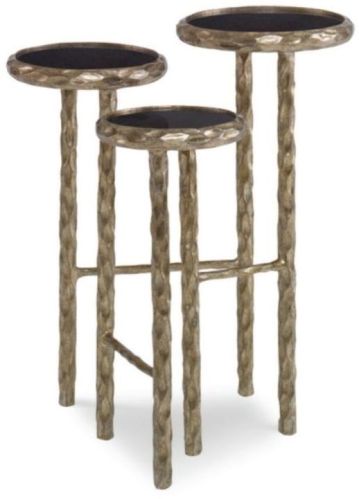 Round 8-12 Kg Metal Triplet Table, For Hotel, Home, Decoration, Color : Gold