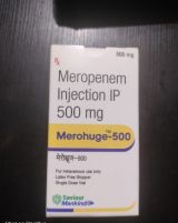 Transparent Merohuge-500 500 Mg Meropenem Injection, For IV Use Only, Purity : 99%