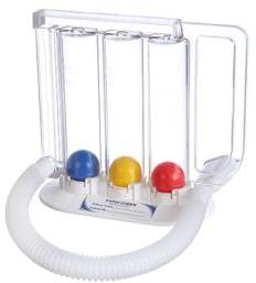 Manual PVC Three Ball Spirometer, For Achieve Optimum Lung Capacity