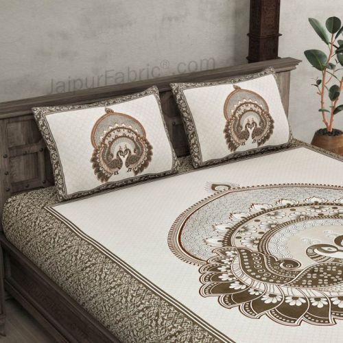 White Labelling Plain Cotton Bedsheet, Size : King Size / Queen Size