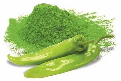 Raw Organic Green Chili Powder, For Cooking, Spices, Certification : FSSAI Certified