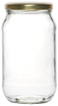 300 ML AT Round Glass Jar, For Food Storage, Color : Transparent