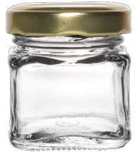 Transparent Square 41 ML Glass Jar, For Food Storage, Cap Type : 43 MM Lug Cap