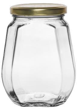 Transparent 500 GM Octa Glass Jar, For Food Storage, Cap Type : 63 MM Lug Cap