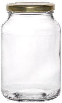 600 ML Round Glass Jar, For Food Storage, Color : Transparent