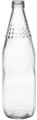 Transparent Round 750 ML Sharbat Dana Glass Bottle