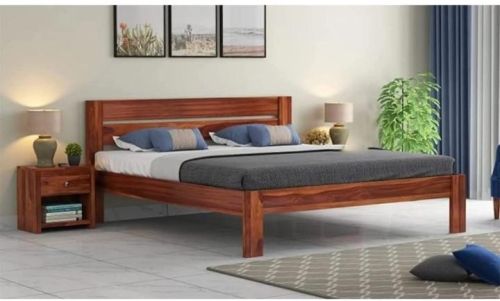 Fancy Wooden Double Bed Without Storage, For Commercial Use, Home Use, Motels Use, Feature : Accurate Dimension