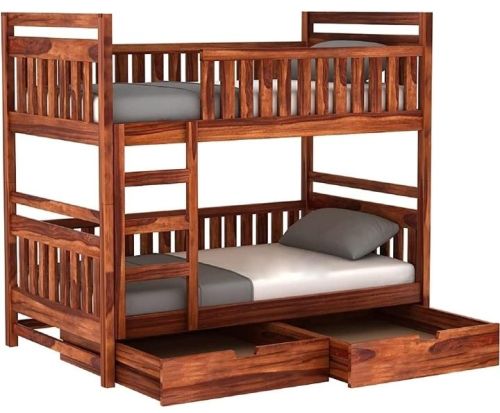 Wooden Bunk Bed With Storage, For Commercial Use, Home Use, Motels Use, Feature : Attractive Designs