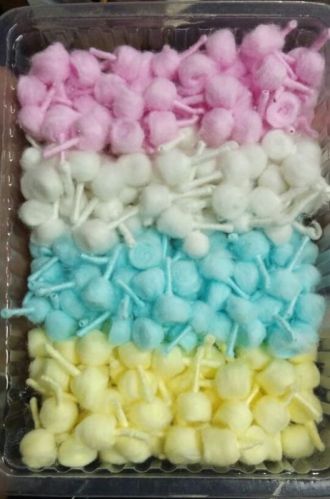 Round Multi Colour Cotton Wicks, Size : 3cm