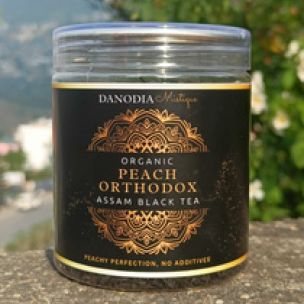 Organic Peach Orthodox Black Assam Tea, Certification : FSSAI Certified