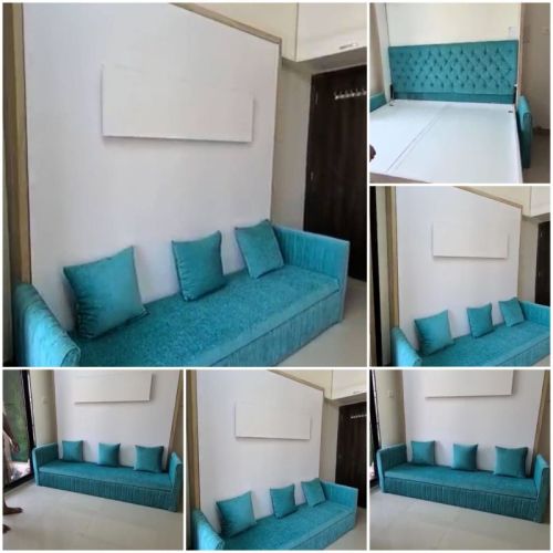 Wall Mounted Bed With Sofa, For Living Room, Hotel, Hospitals, Home, Bedroom