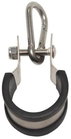 Black Round Polished Aluminium Cable Support Clamp, For Industrial, Certification : ISI Certified