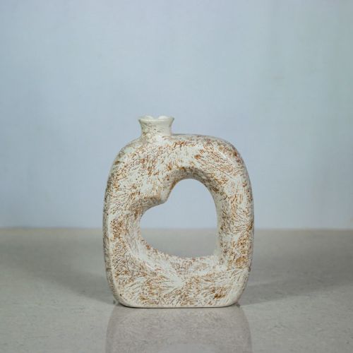 Polished Square Heart Ceramic Vase, Style : Antique