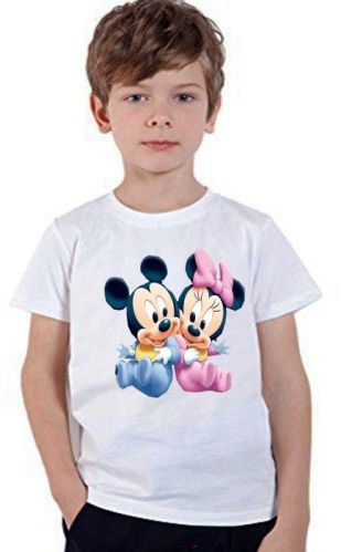 Kids White Mickey Mouse Printed T-shirt, Feature : Anti Wrinkle, Anti-Pilling, Anti-Shrink, Breathable