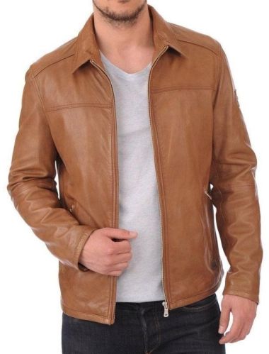 Plain Mens Handmade Leather Jacket, Occasion : Formal Wear, Party Wear, Casual Wear