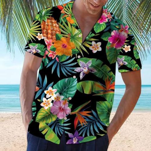 Printed Polyester Hawaiian Beach Shirt, Size : M, XL, XXL, XXXL