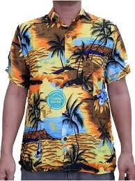 Polyester Hawaiian Beach Shirt Aloha, Size : M, XL, XXL, XXXL